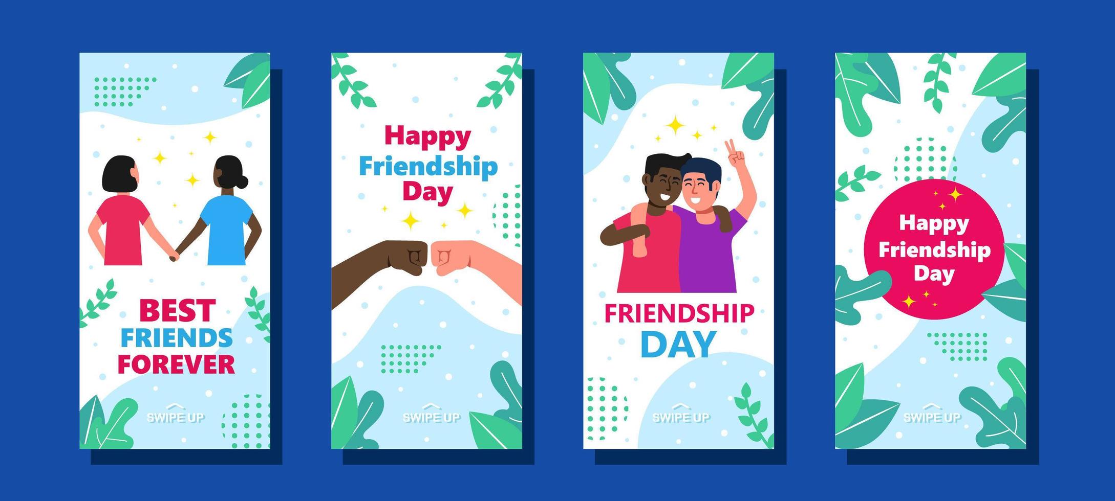 Friendship Card Collection vector