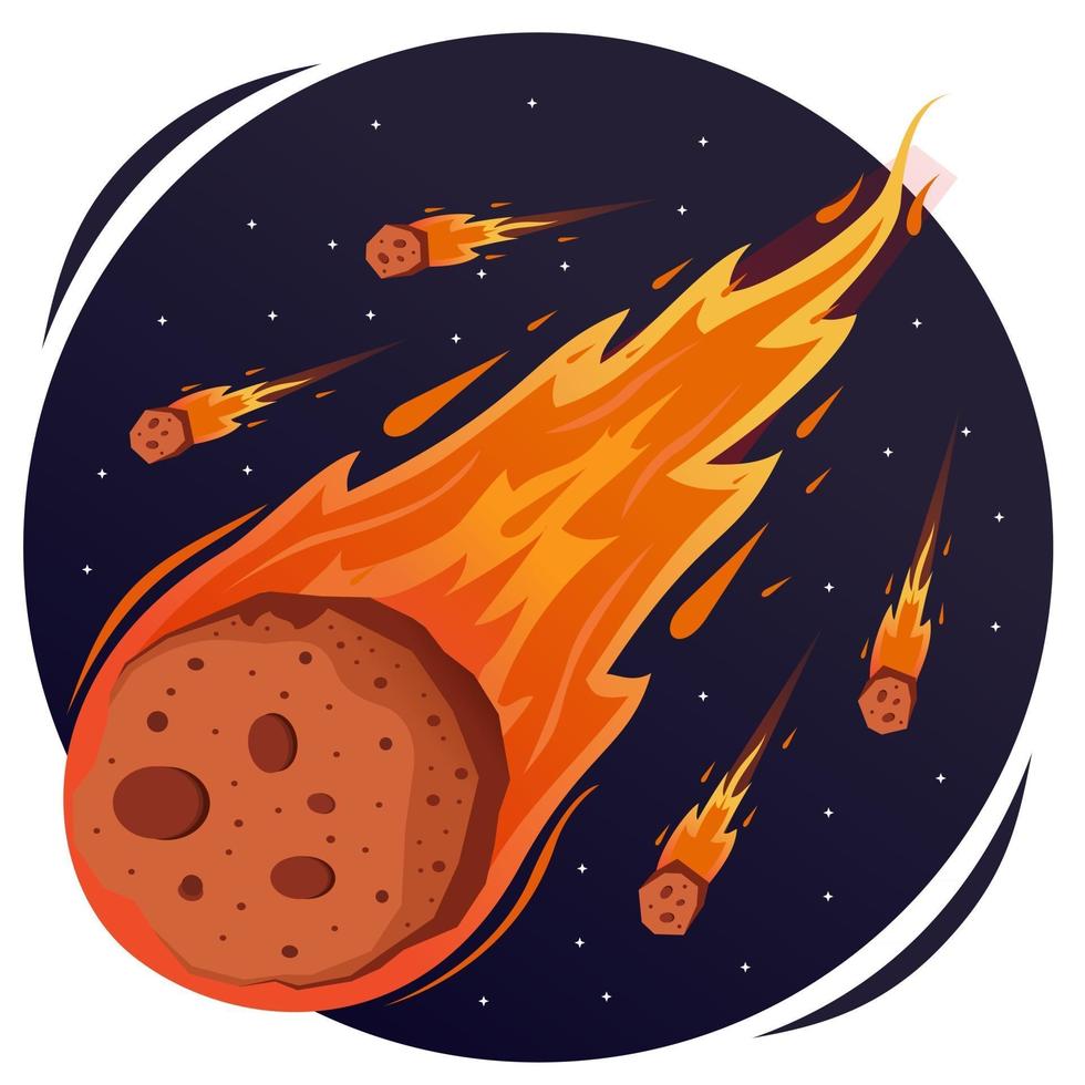 Meteor Shower Concept vector