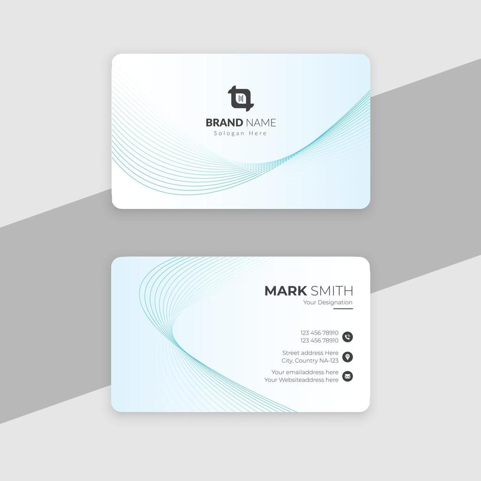 Simple and modern business card design vector