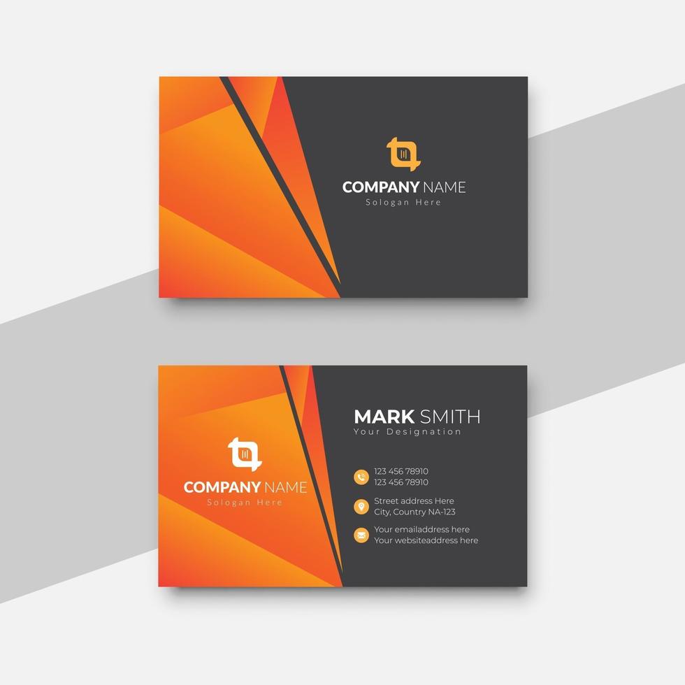 Colorful abstract business card template vector