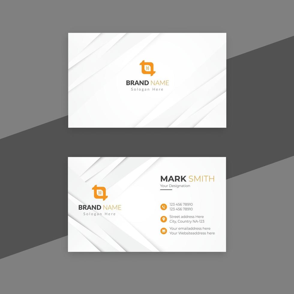 Professional business card design vector