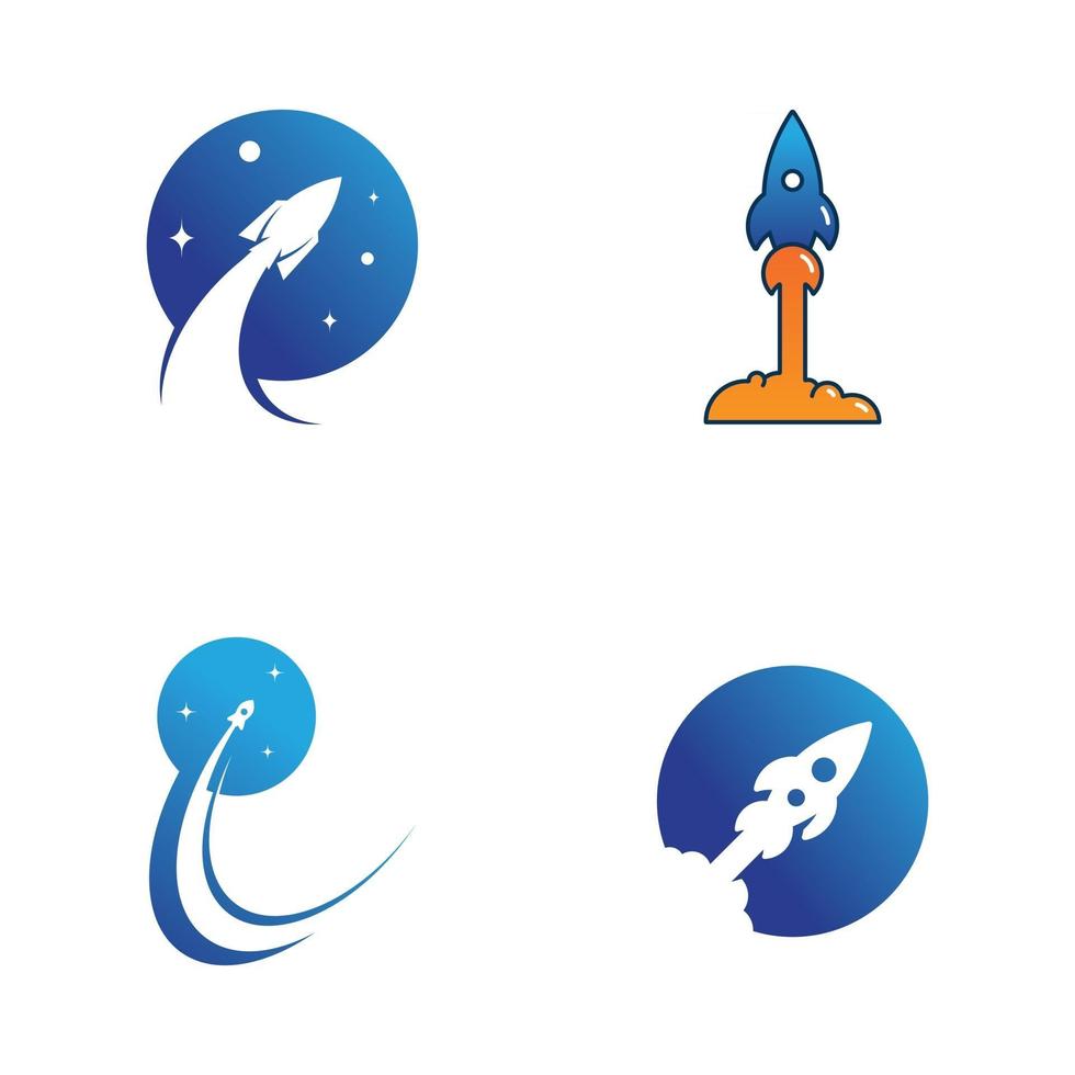 Rocket vector illustration icon Logo design Template