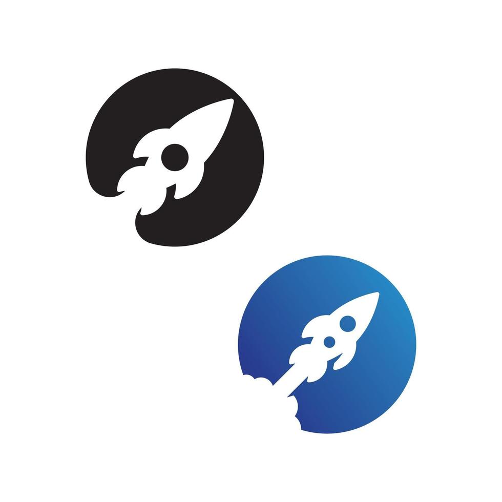 Rocket vector illustration icon Logo design Template