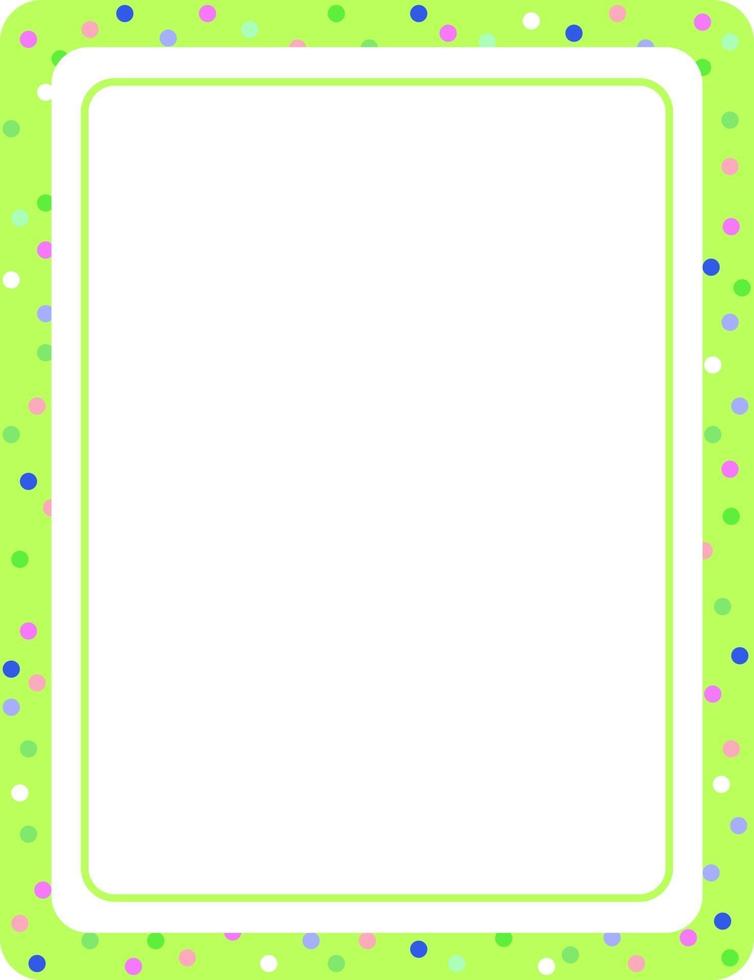 Empty green vertical frame banner template vector