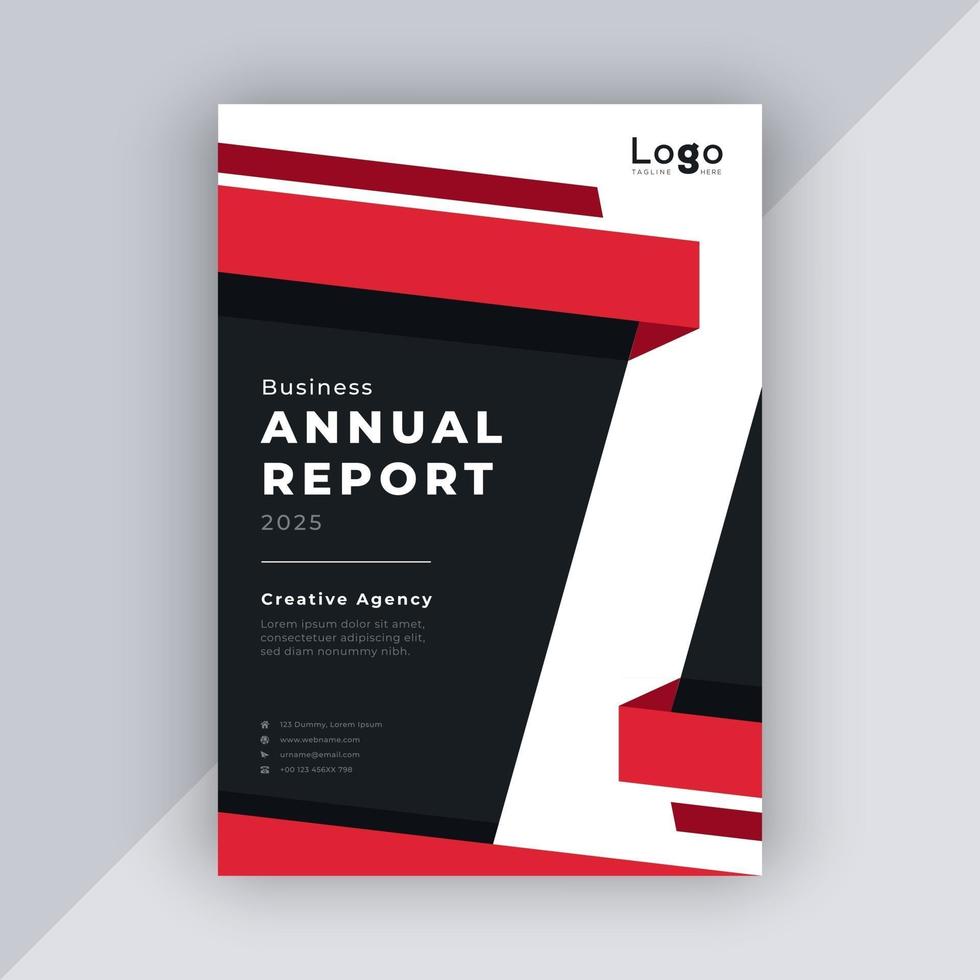 Business annual report template vector