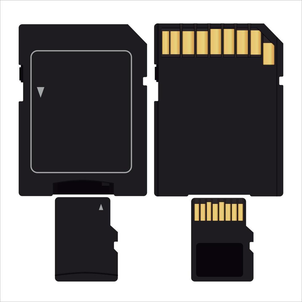 Black Memory Card vector