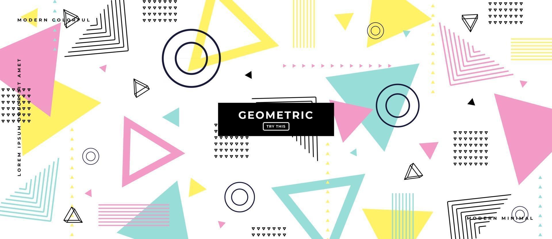 formas triangulares geométricas en fondo blanco vector