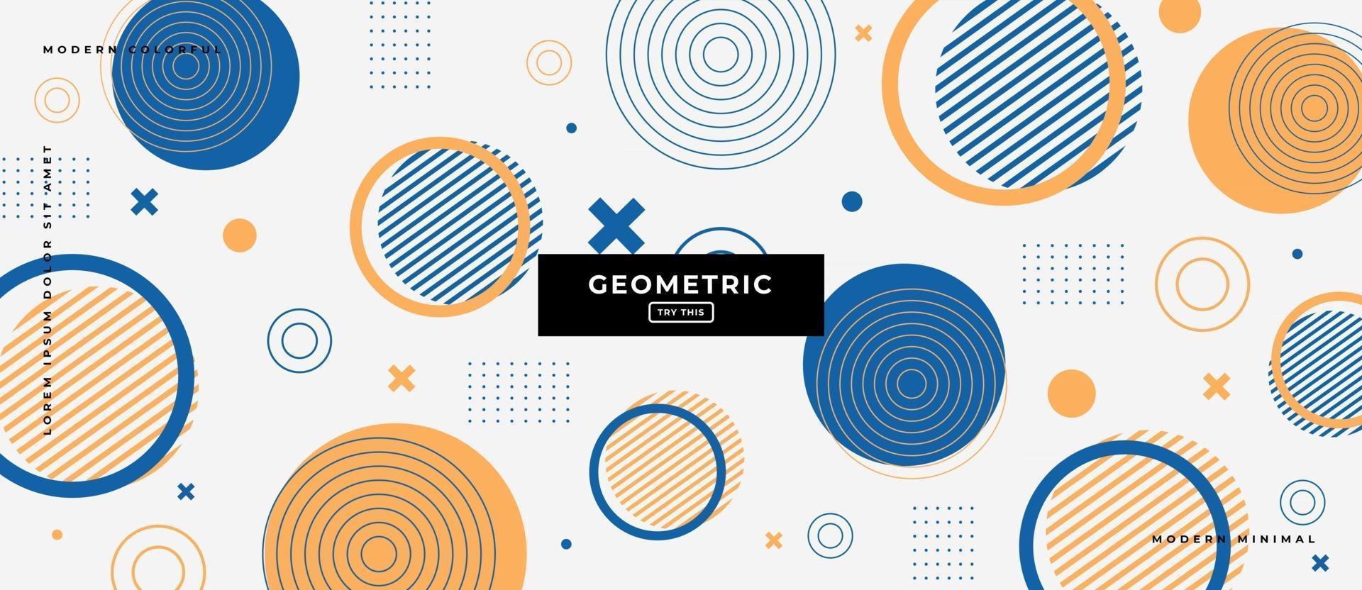 Geometric Shapes Background in Memphis Style. vector