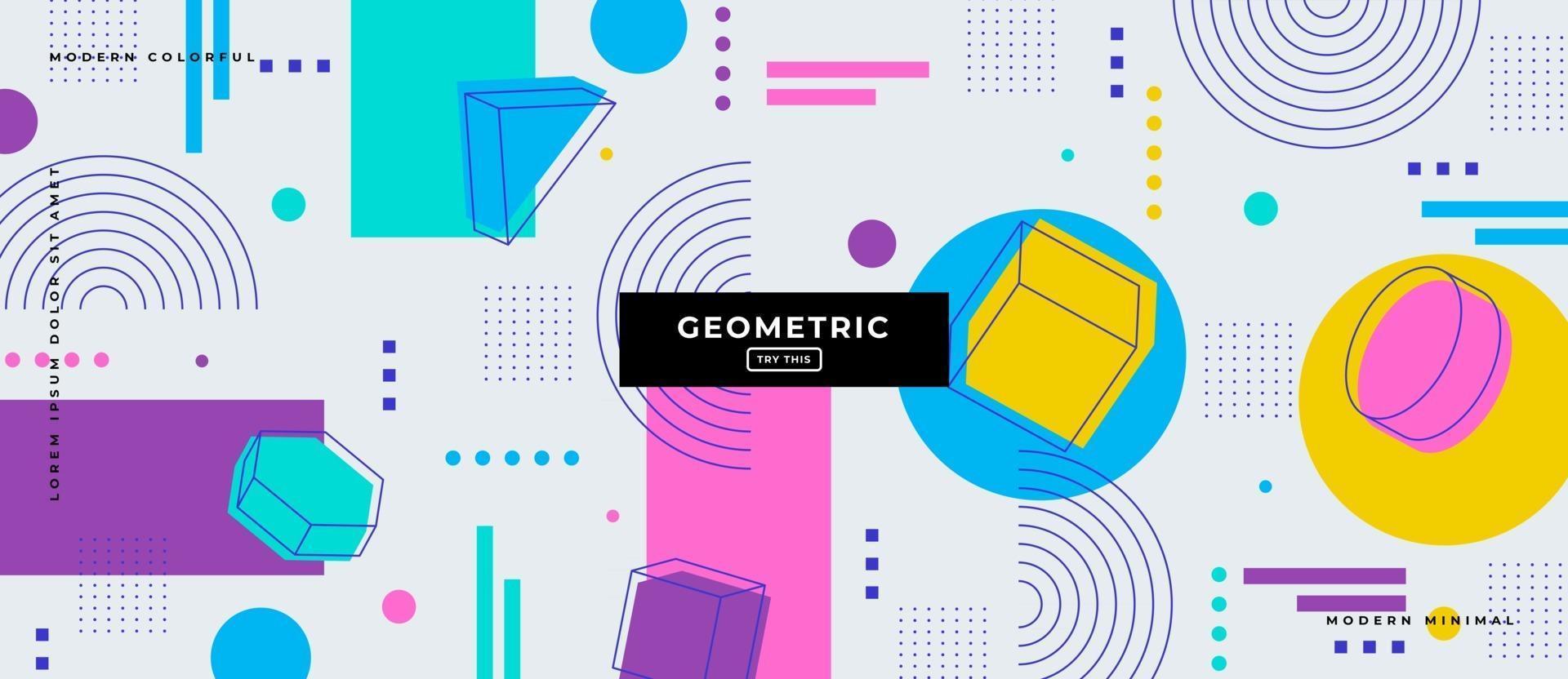 diseño plano de fondo de formas geométricas en estilo memphis. vector