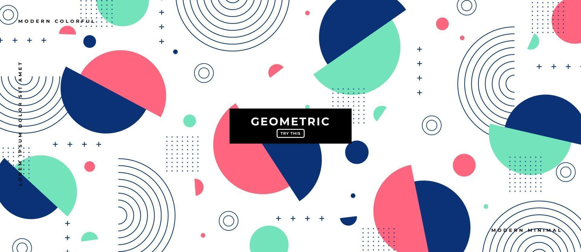 Flat Geometric Shapes in White Background. vector