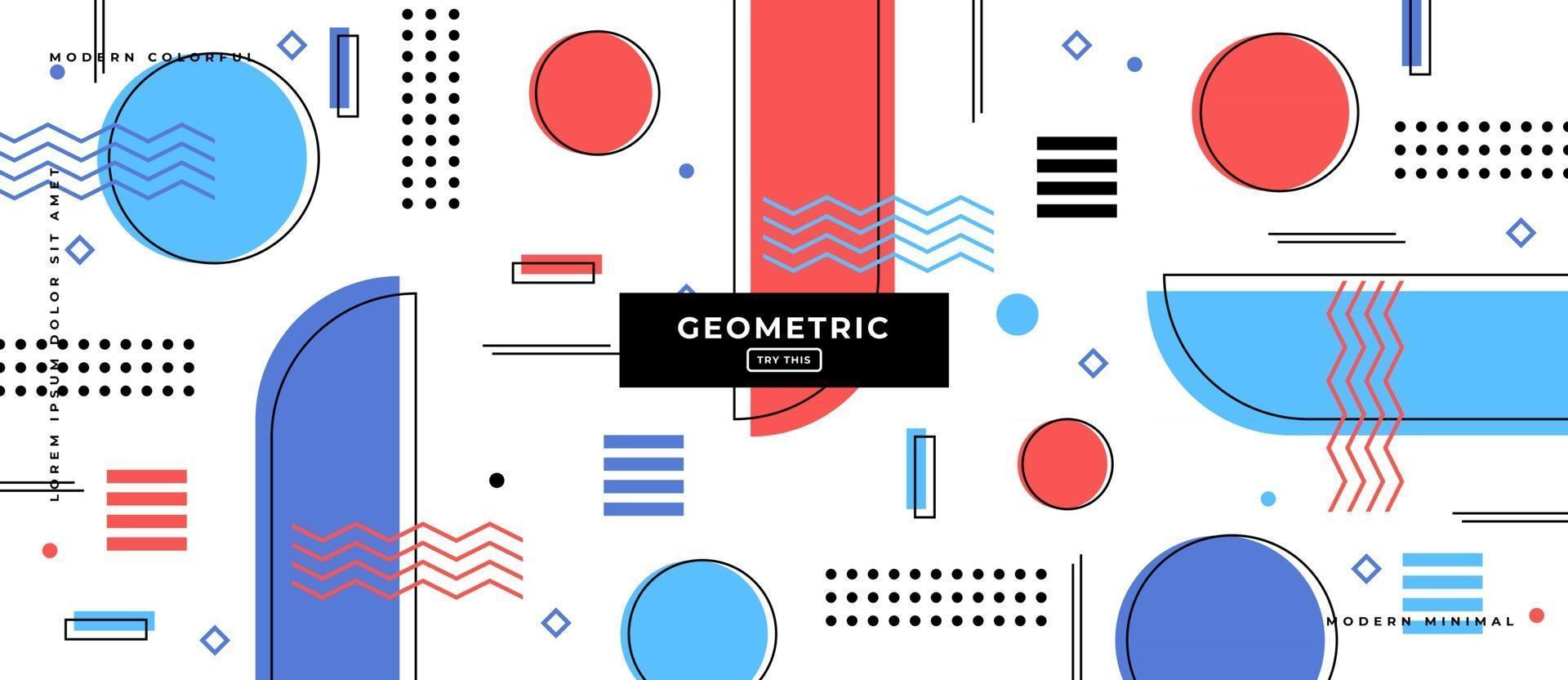 patrón de Memphis de fondo de formas geométricas. vector
