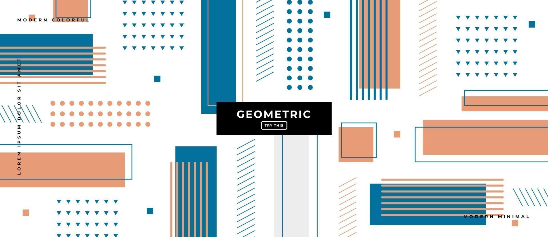 Geometric Rectangle Shapes in White Background vector