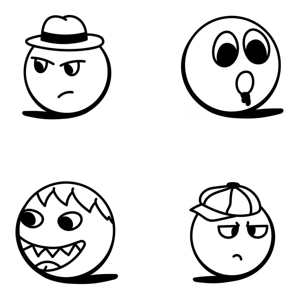 emojis y emoticonos vector