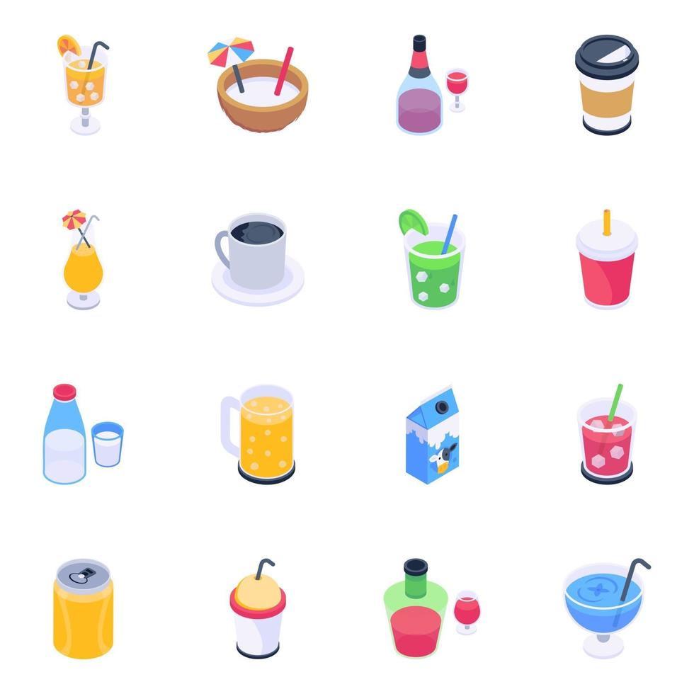 Set of Beverages vector