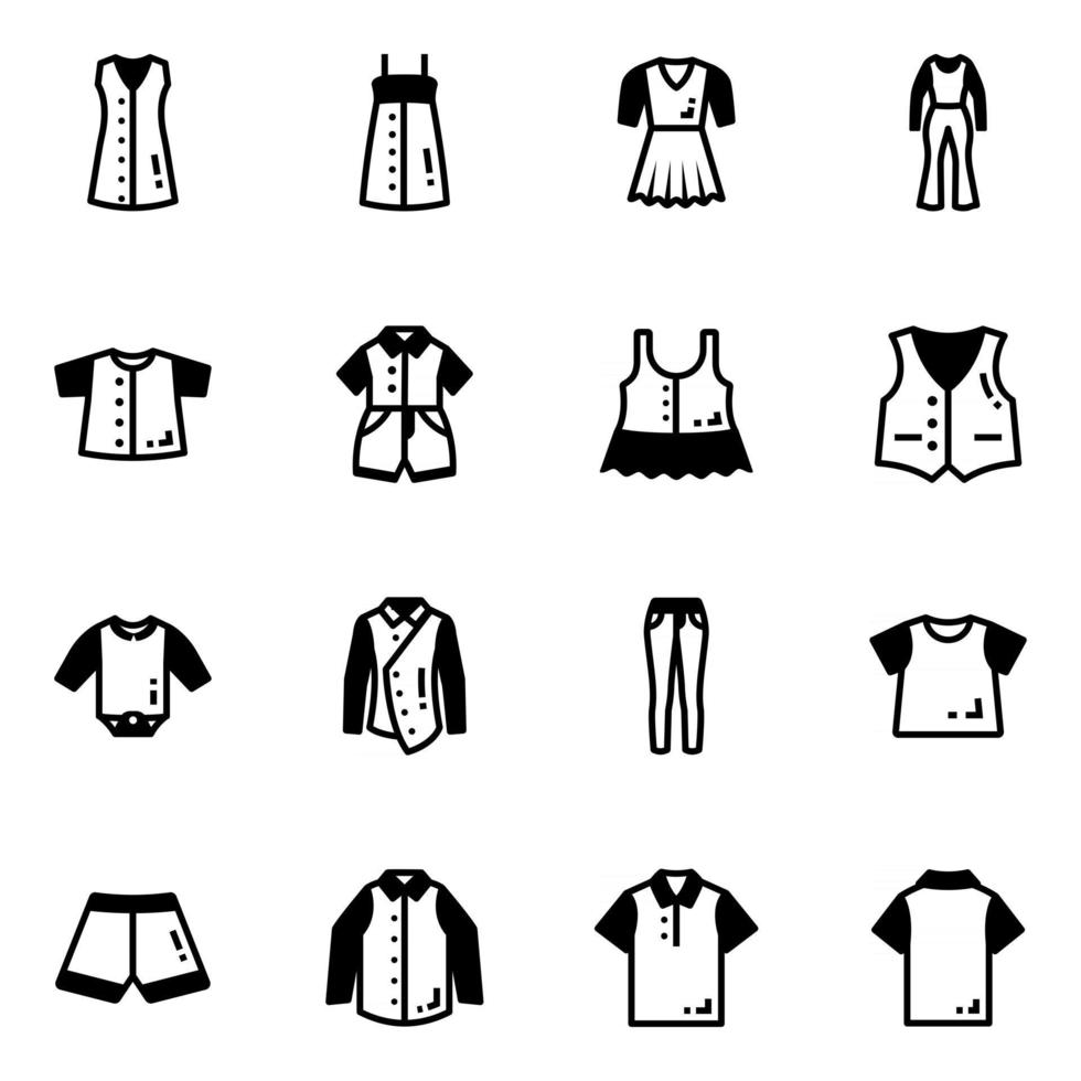 Pack of Casual Clothes vector