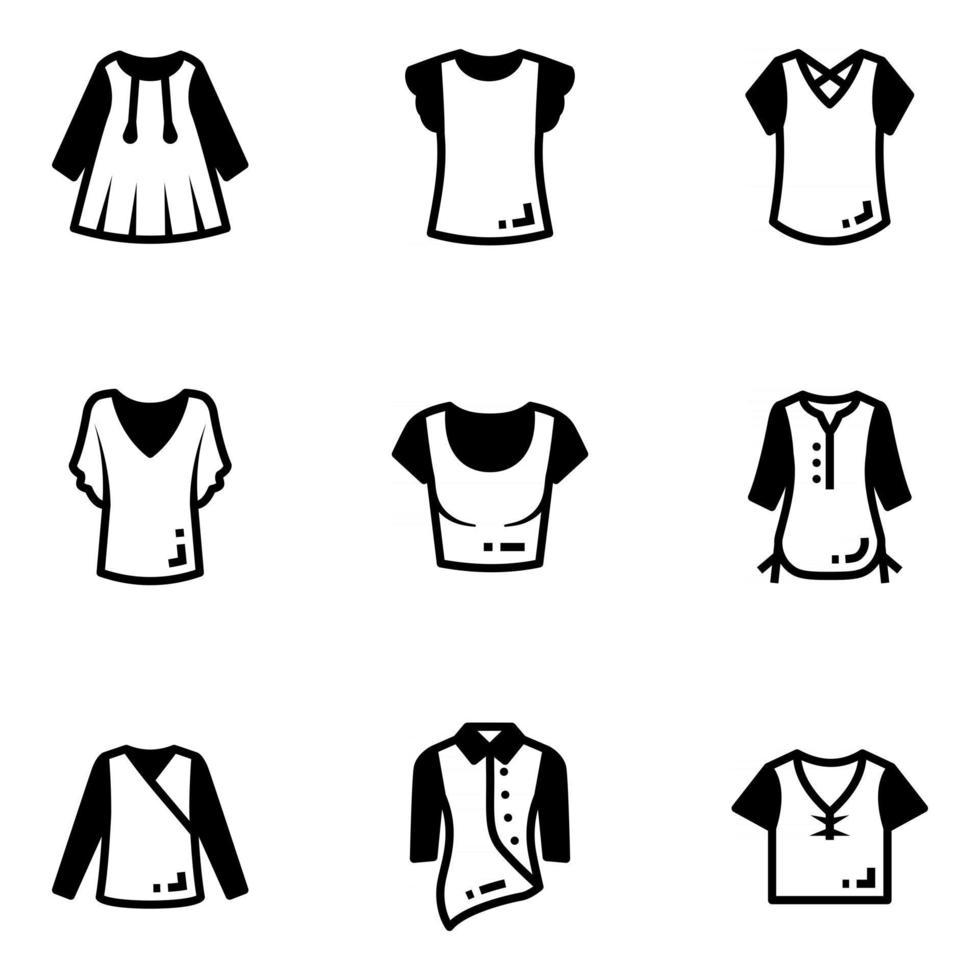 Pack of Casual Attires vector