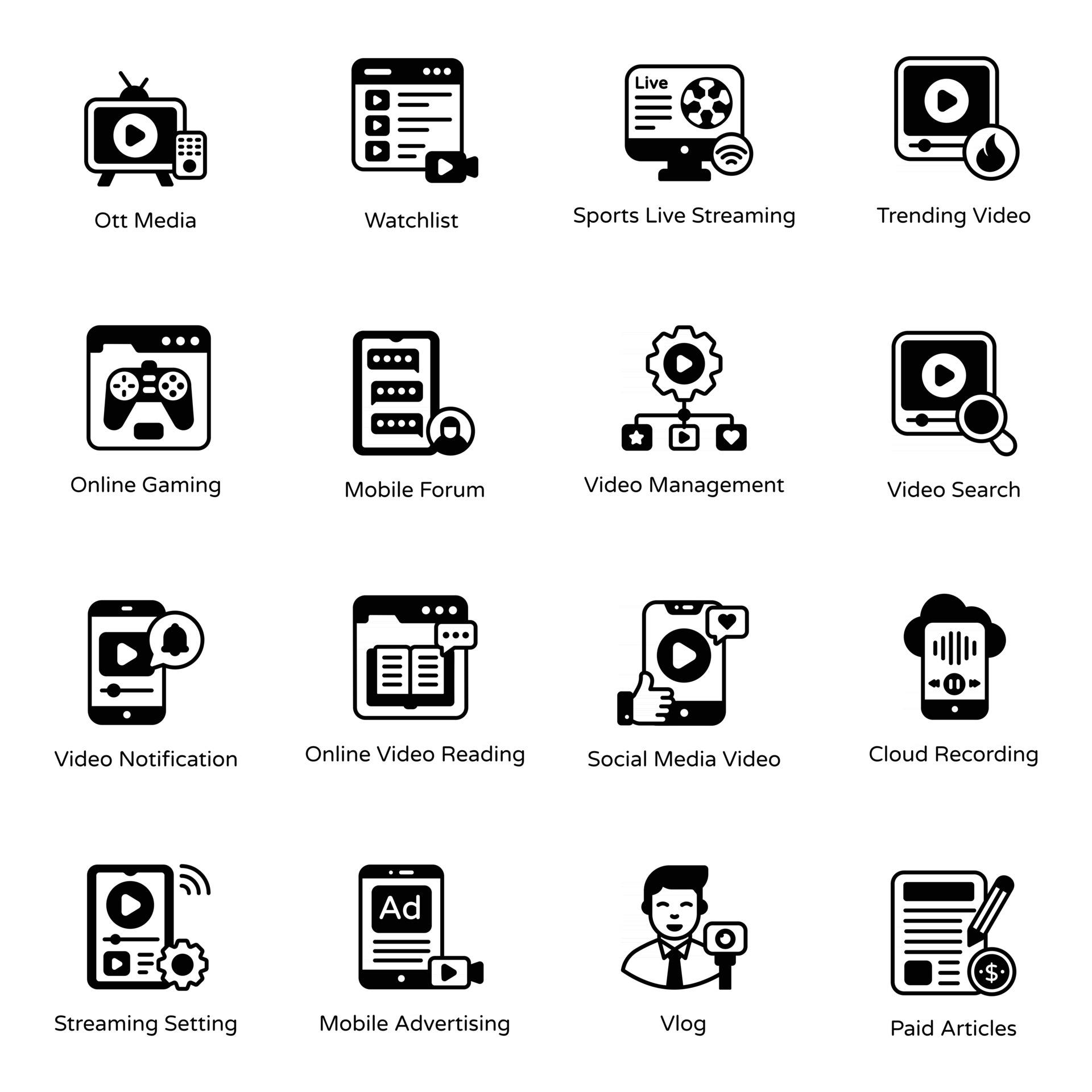 Pack of Live Streaming 2861894 Vector Art at Vecteezy