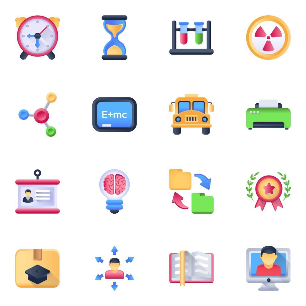 Pack of School Accessories vector