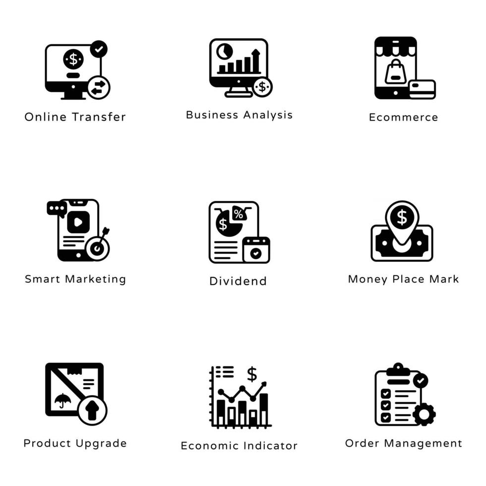 economía y análisis empresarial vector