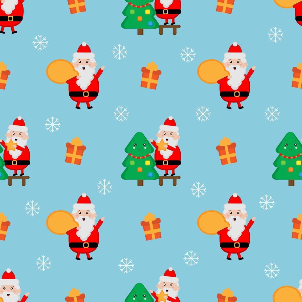 Santa Claus seamless pattern. Christmas pattern. vector
