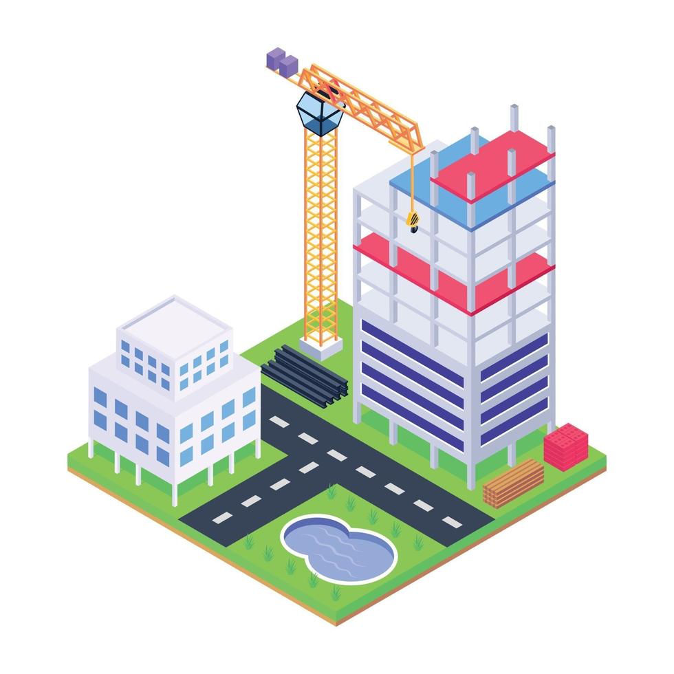 Building Under Construction vector