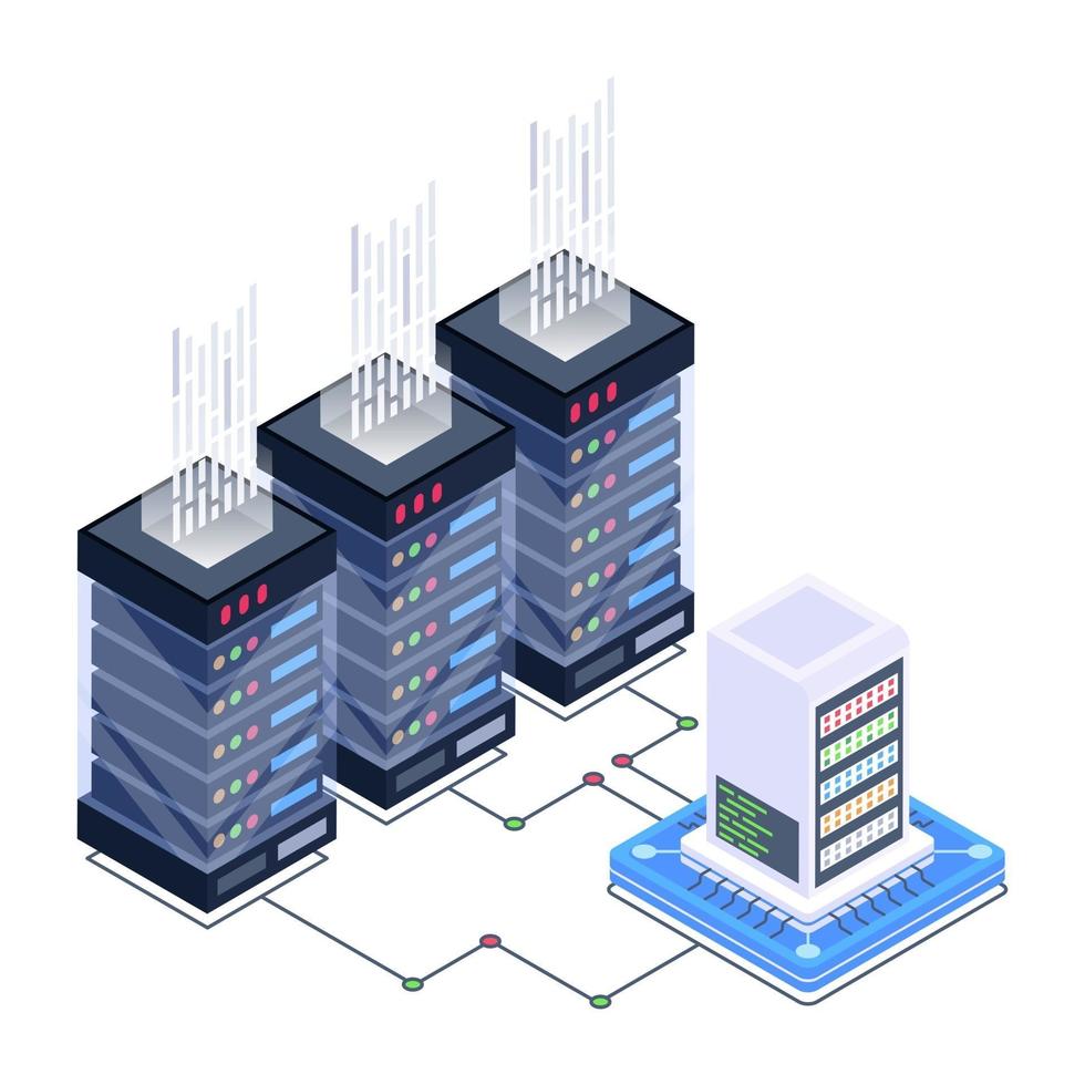 Servers Data Rooms vector