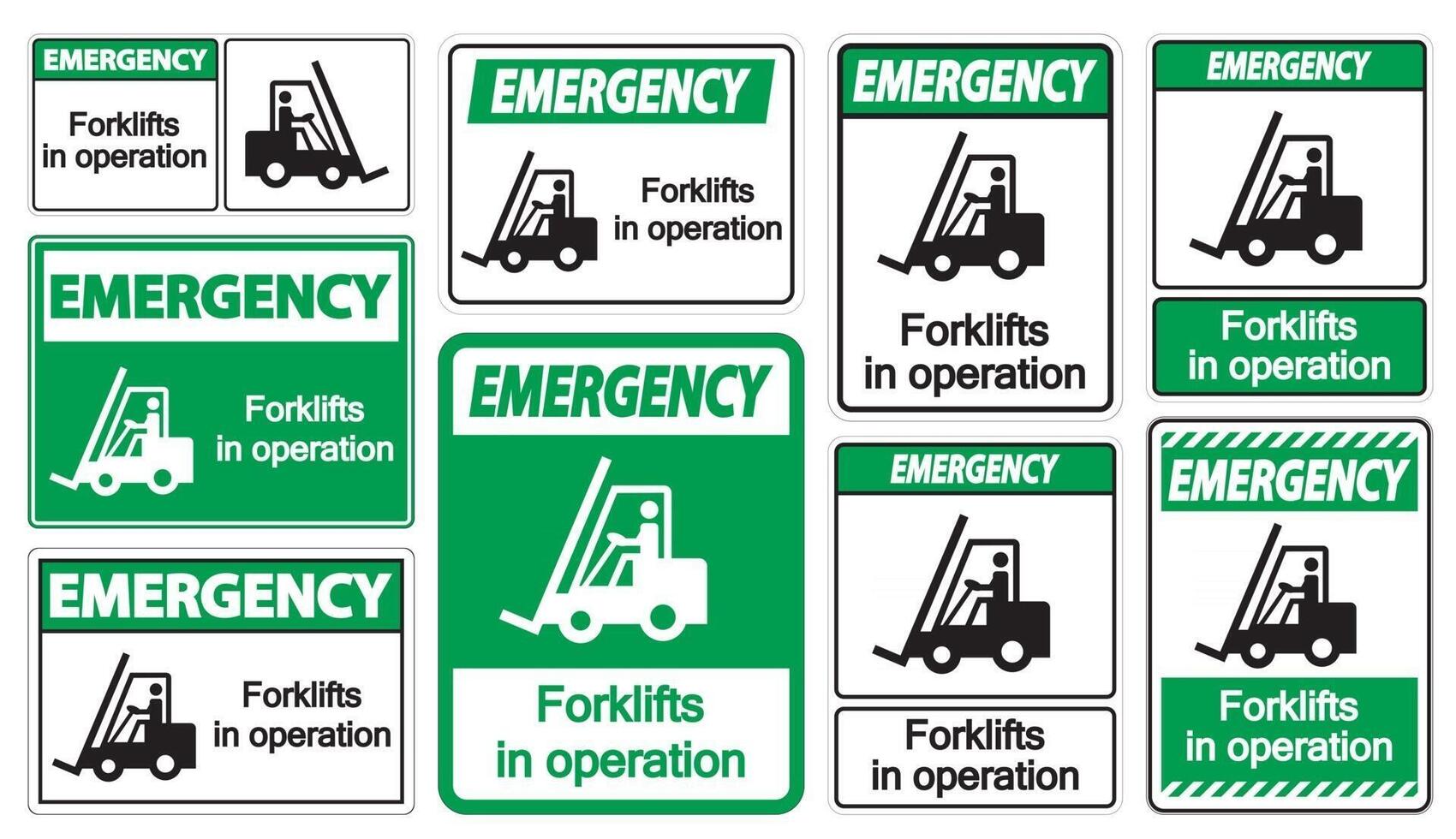 Emergency forklifts in operation Symbol Sign Isolate on transparent Background,Vector Illustration vector