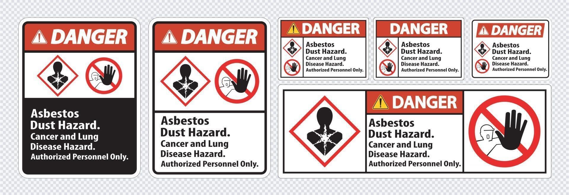 Danger Label Disease Hazard, Authorized Personnel Only Isolate on transparent Background,Vector Illustration vector