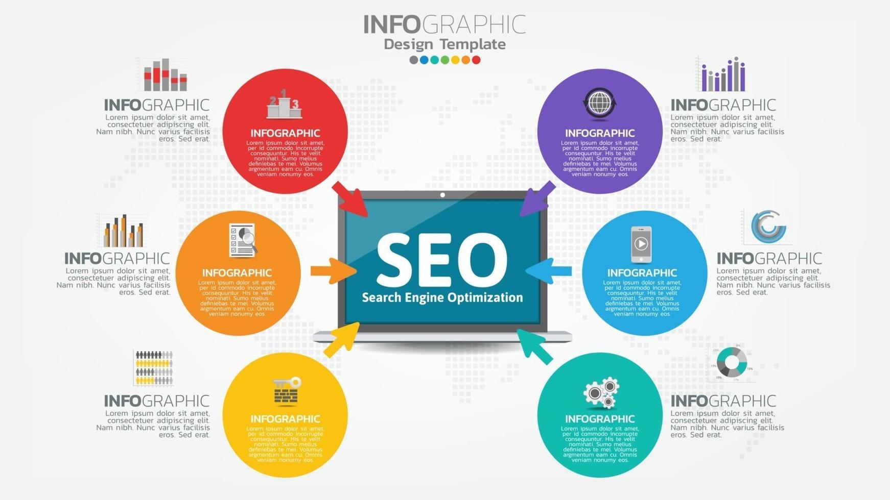 SEO search engine optimization banner web icon for business and marketing vector