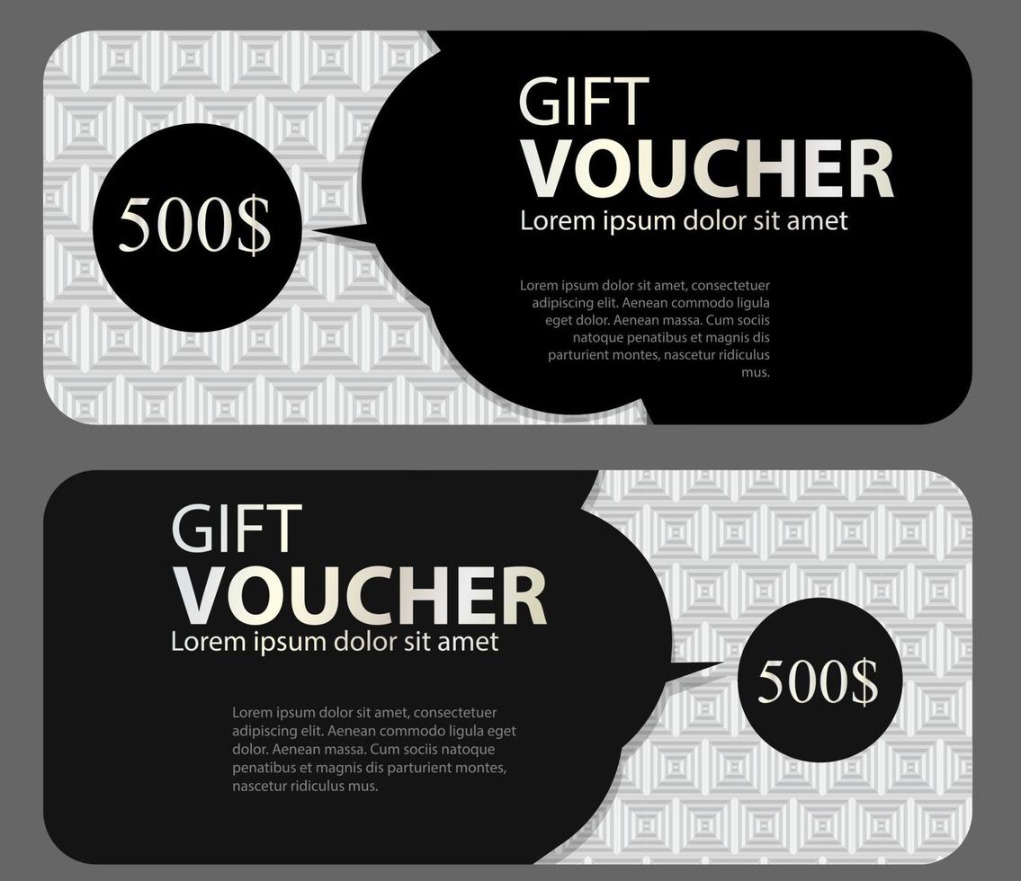 Gift Voucher Template For Your Business. Vector Illustration