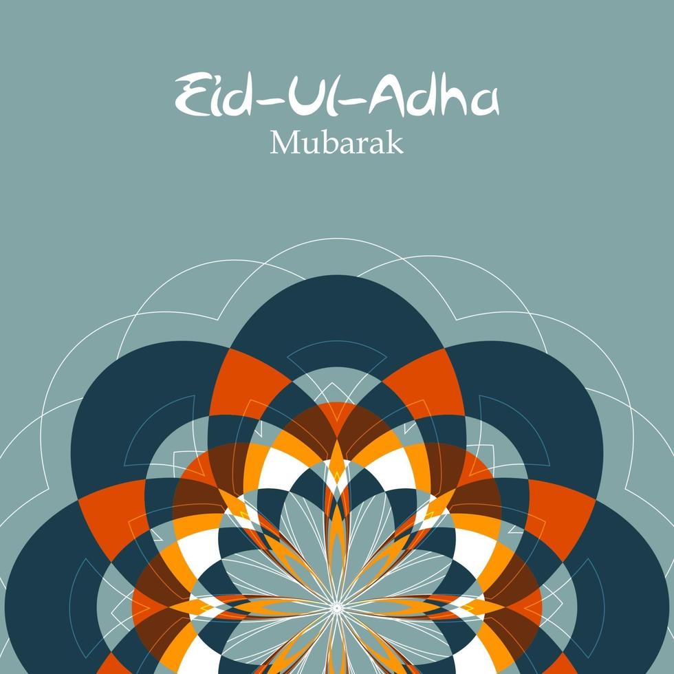 Vector Illustration of Beautiful Greeting Card Design Eid Mubar