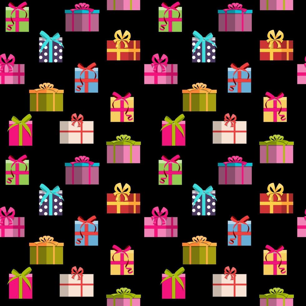 Gift Box Holiday Seamless Pattern Background vector