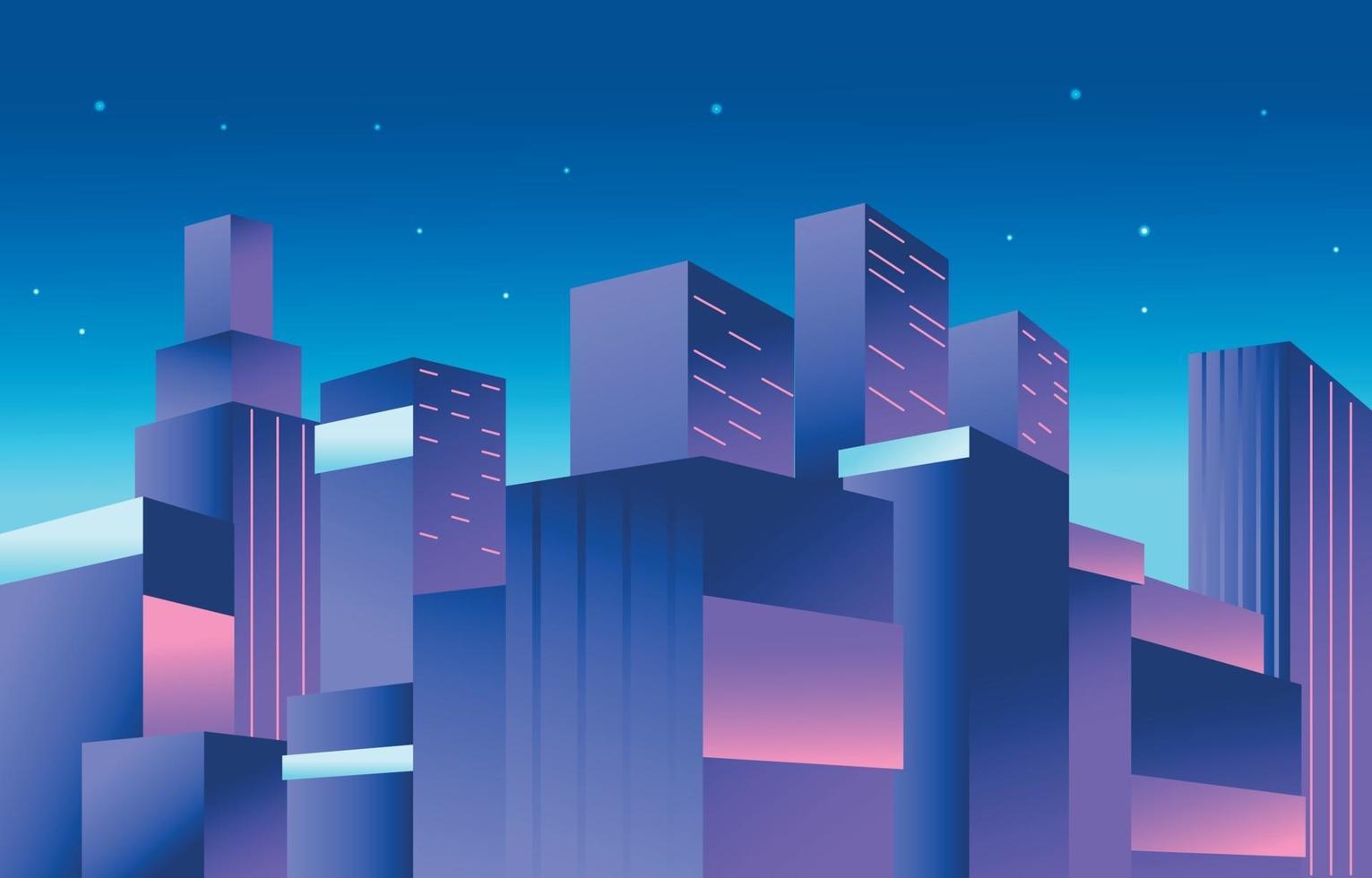 Cityscape Background at Night vector