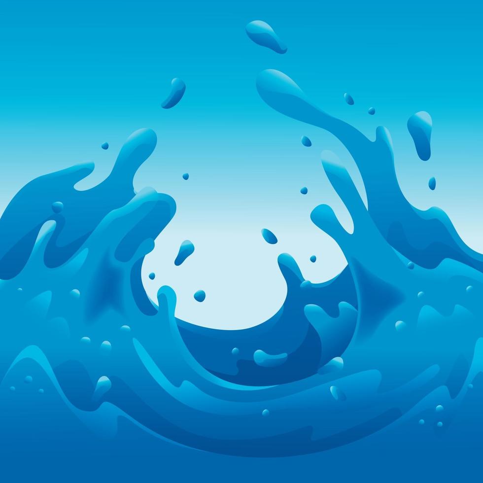 Wavy Water Splash vector