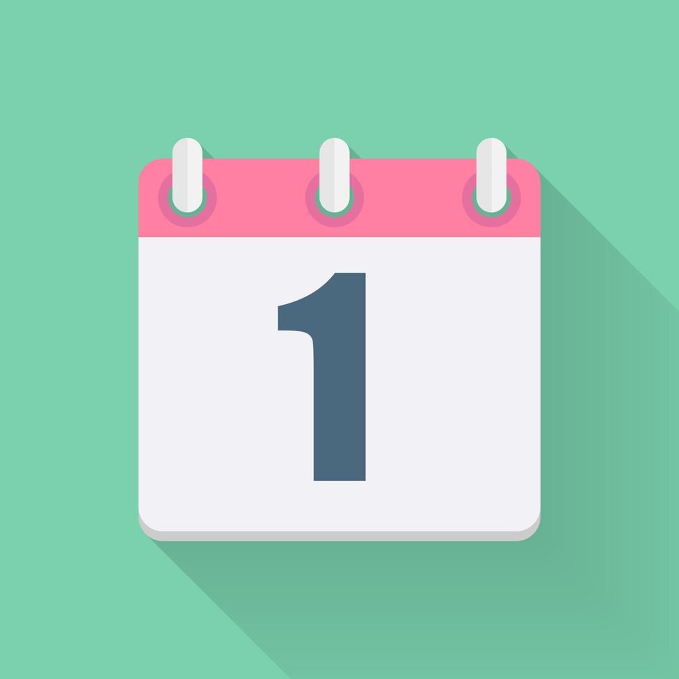 Dates Flat Icon with Long Shadow. Vector Illustration