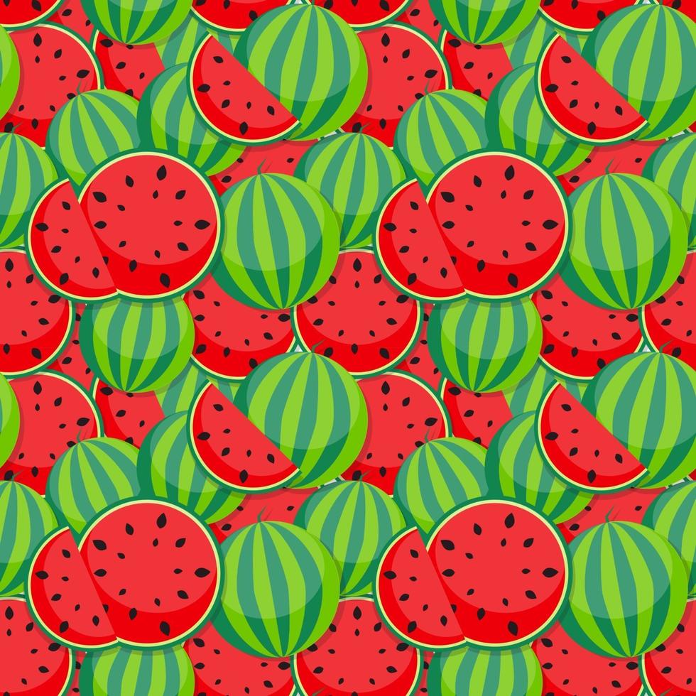 Seamless Pattern Background from watermelon. Vector Illustration