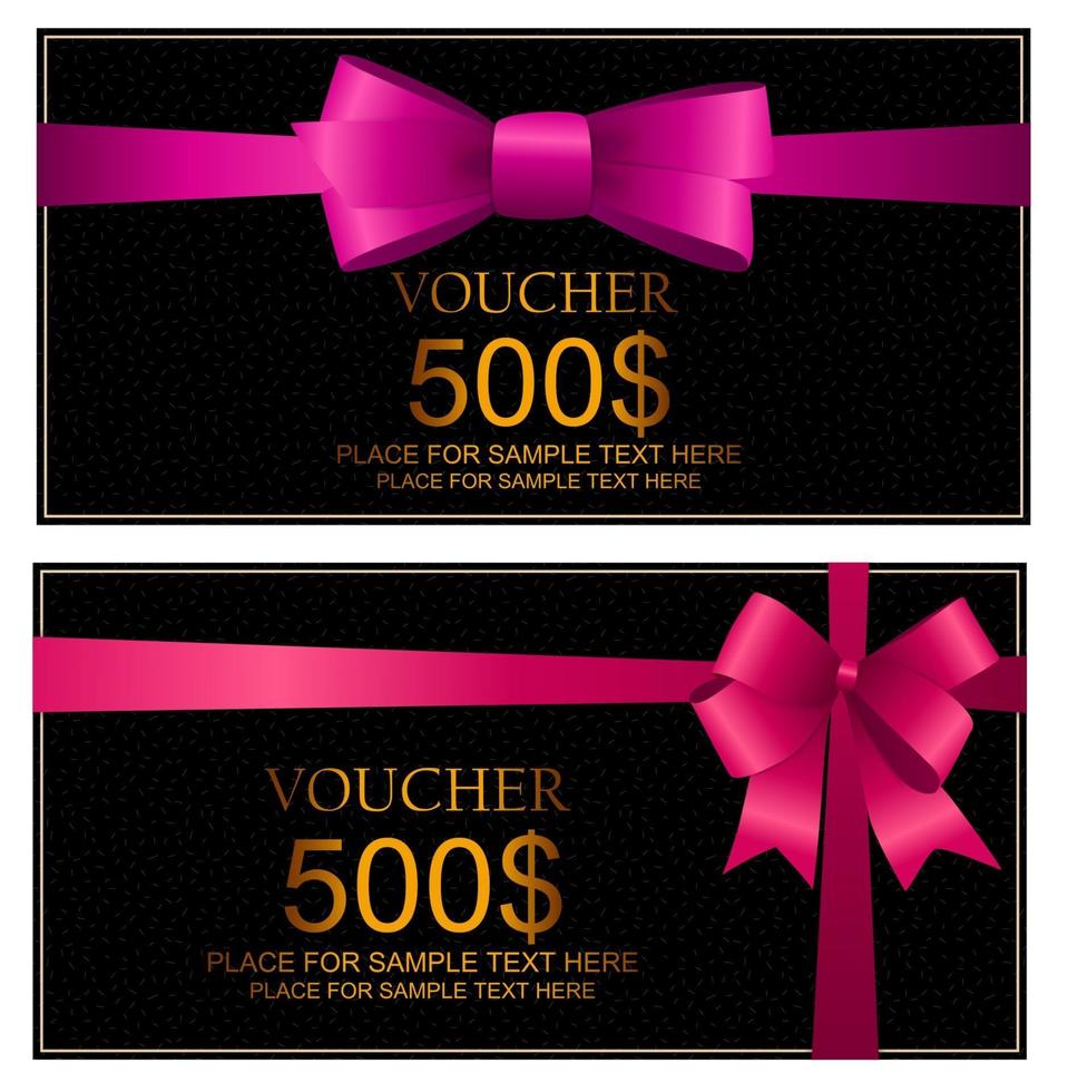Gift Voucher Template For Your Business. Vector Illustration