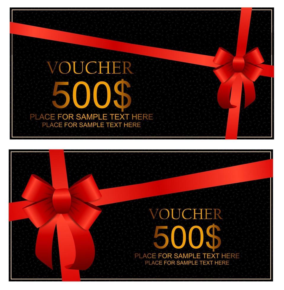 Gift Voucher Template For Your Business. Vector Illustration