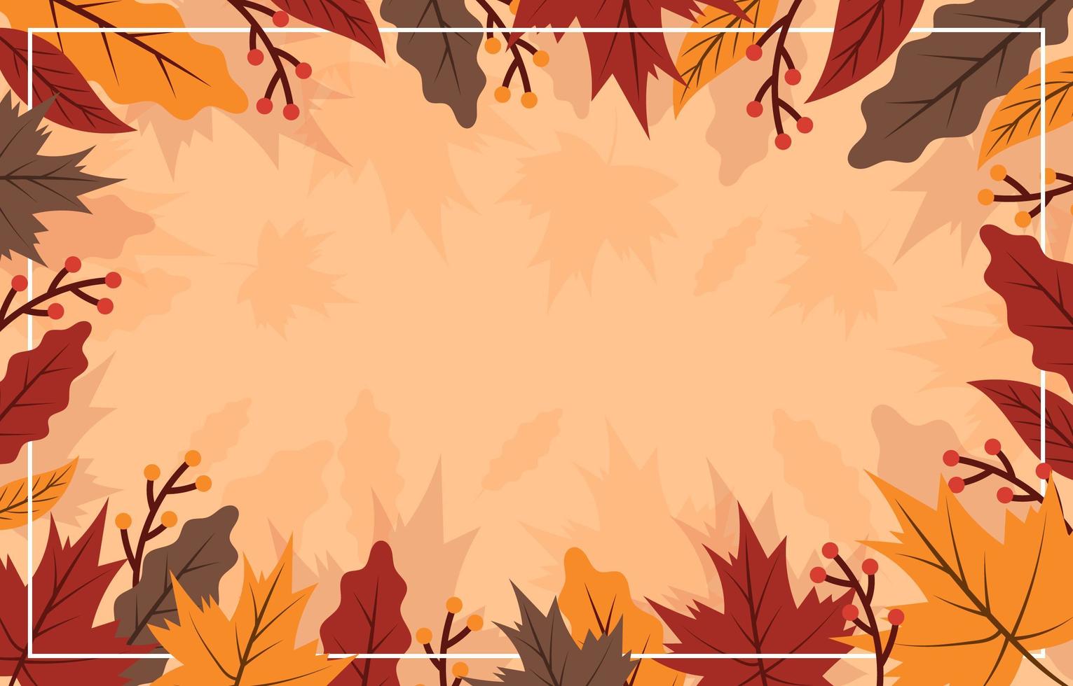 fondo de hojas de temporada de otoño vector