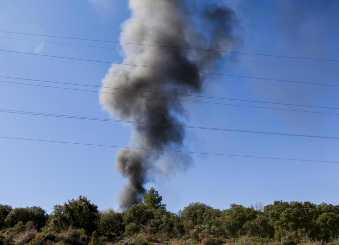 Toxic burns in the province of Guadalajara, Castilla La Mancha, Spain photo