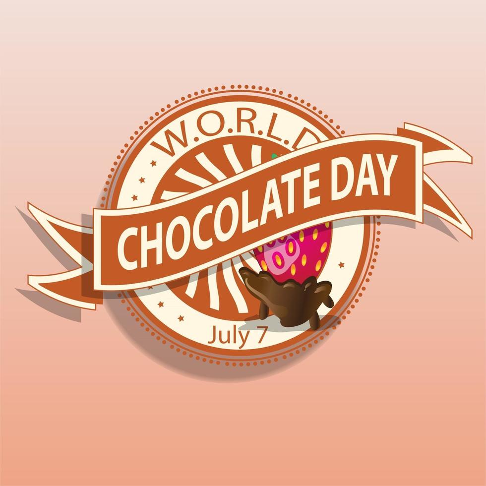 World Chocolate Day Sign and Badge vector