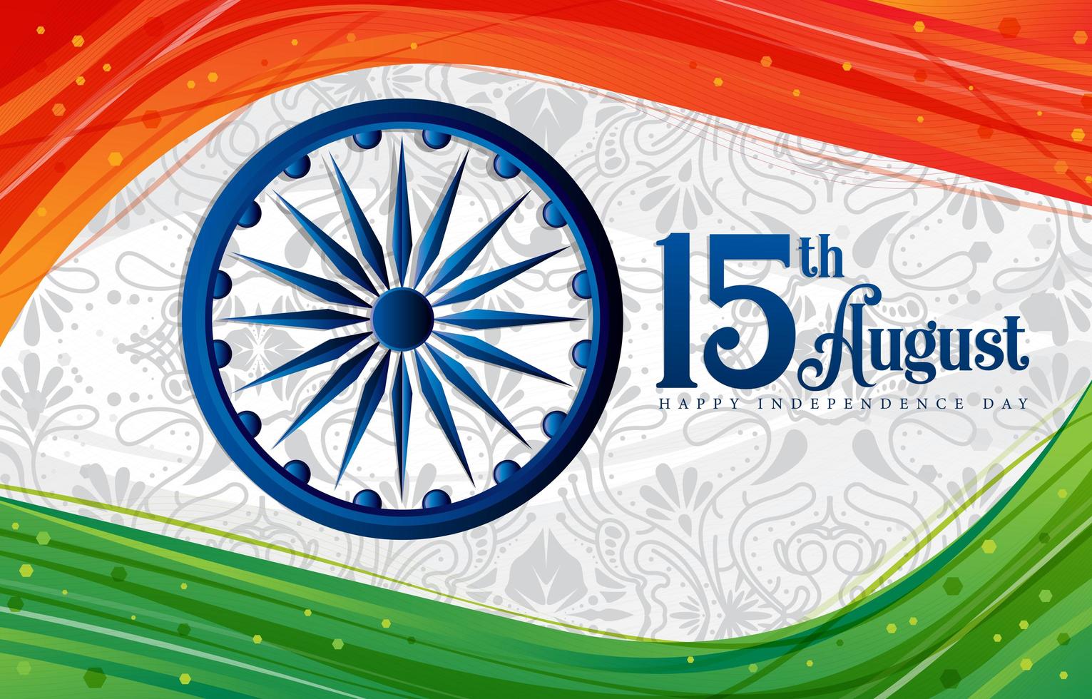 India Independence Day Background Concept vector