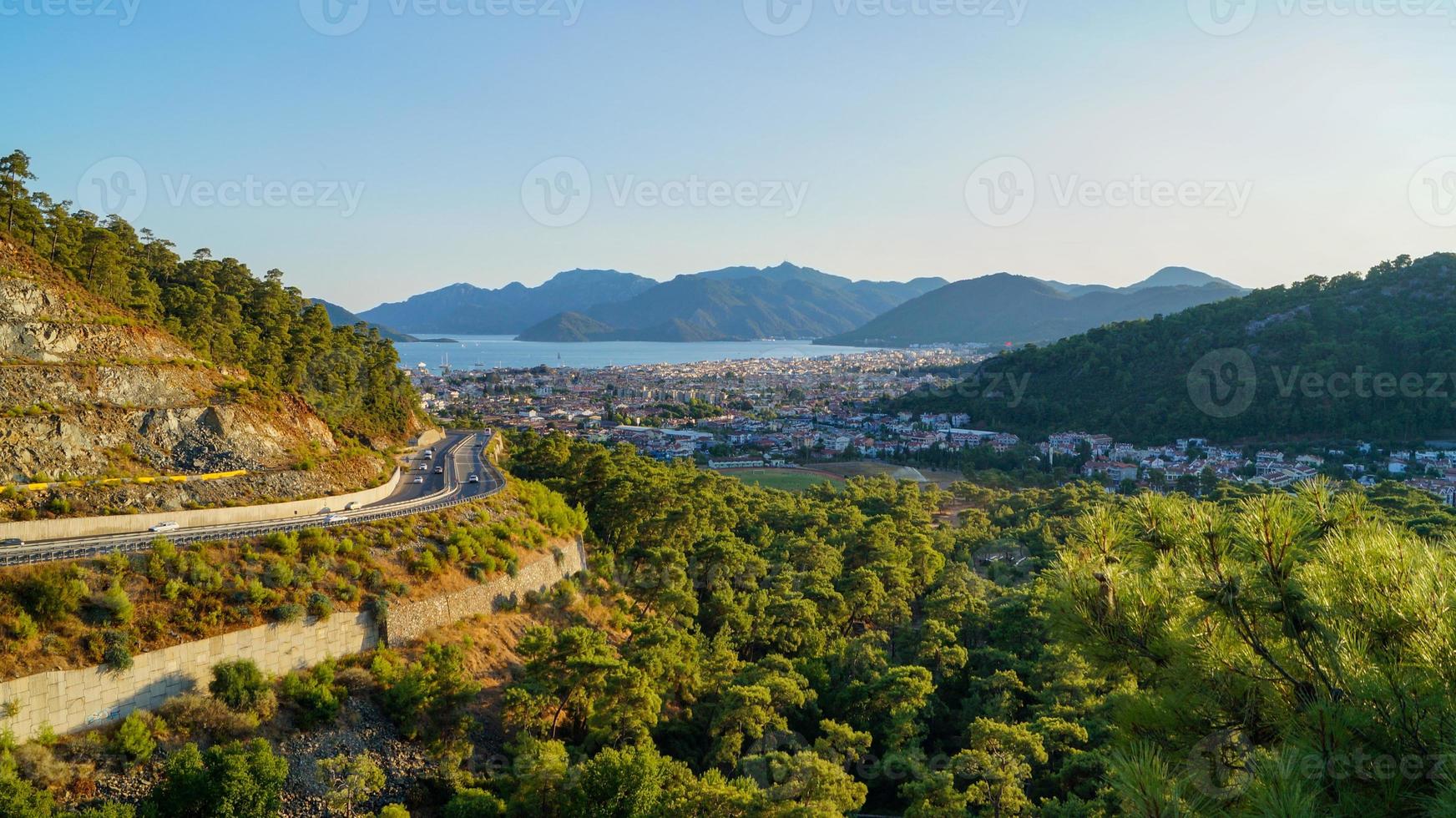 vistas a la bahía de marmaris foto