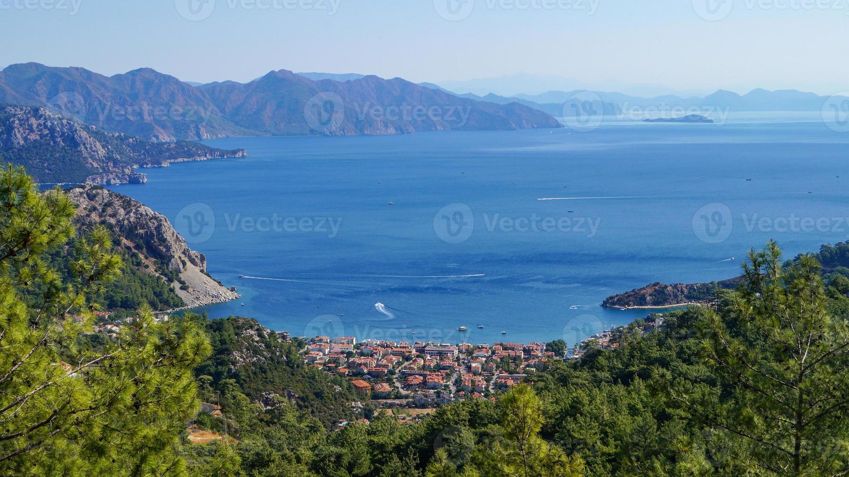 vistas a la bahía de marmaris foto