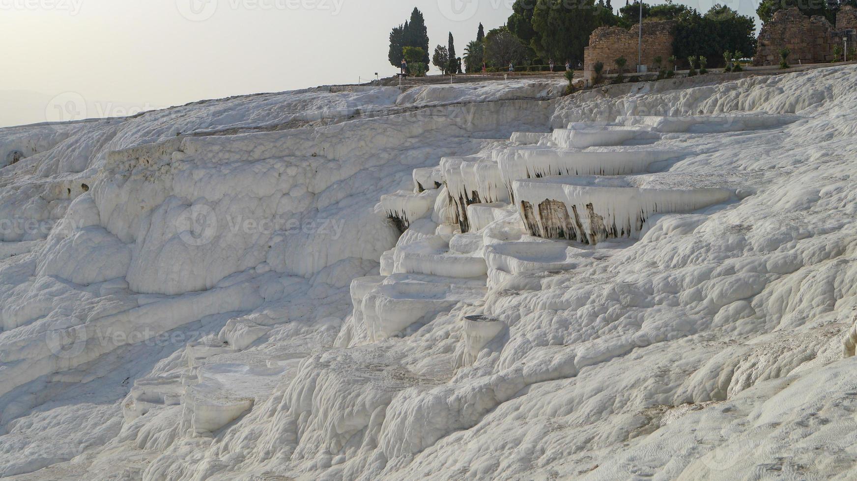 piedra caliza de textura pamukkale foto