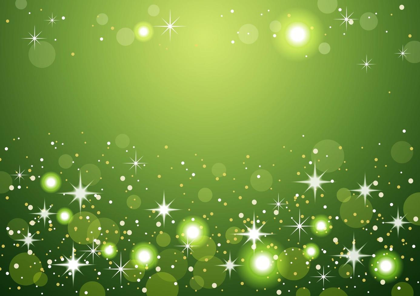 Green Abstract Bokeh Background. Christmas And New Year Holidays Vector Illustration.