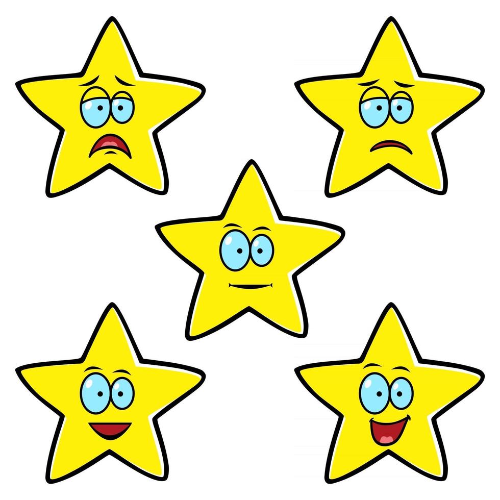 Satisfaction Level Stars vector