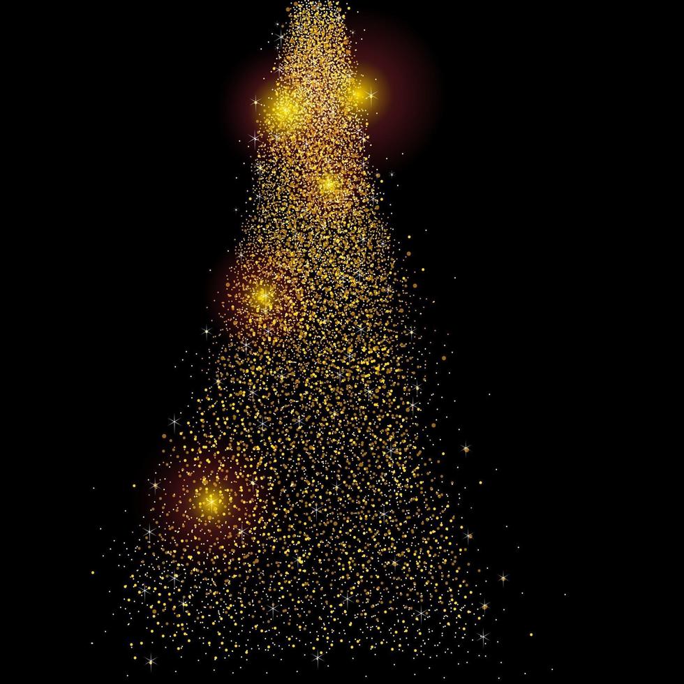 Gold Dust on Black Background vector