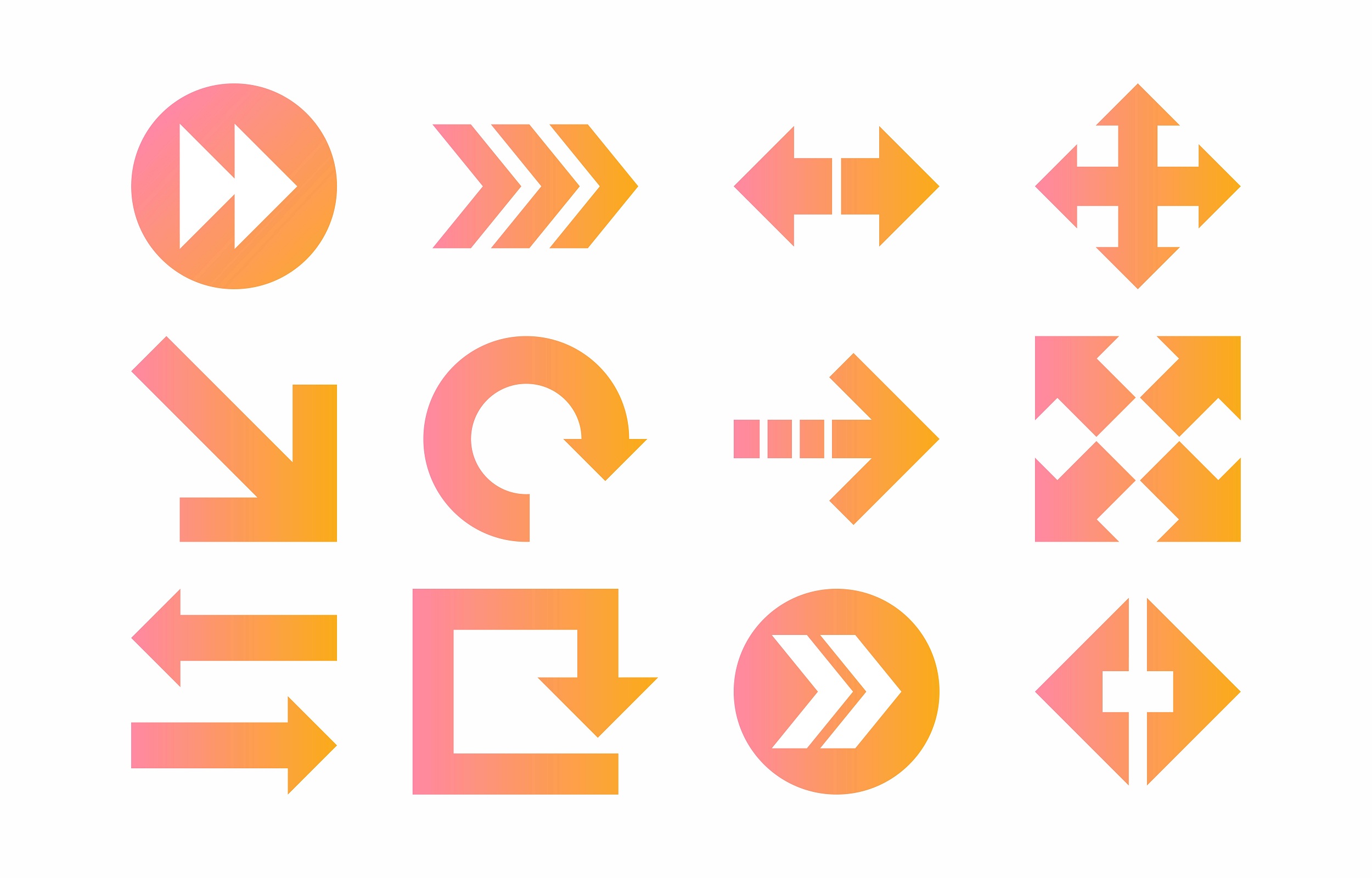 Arrow Icon Set 2863404 Vector Art at Vecteezy