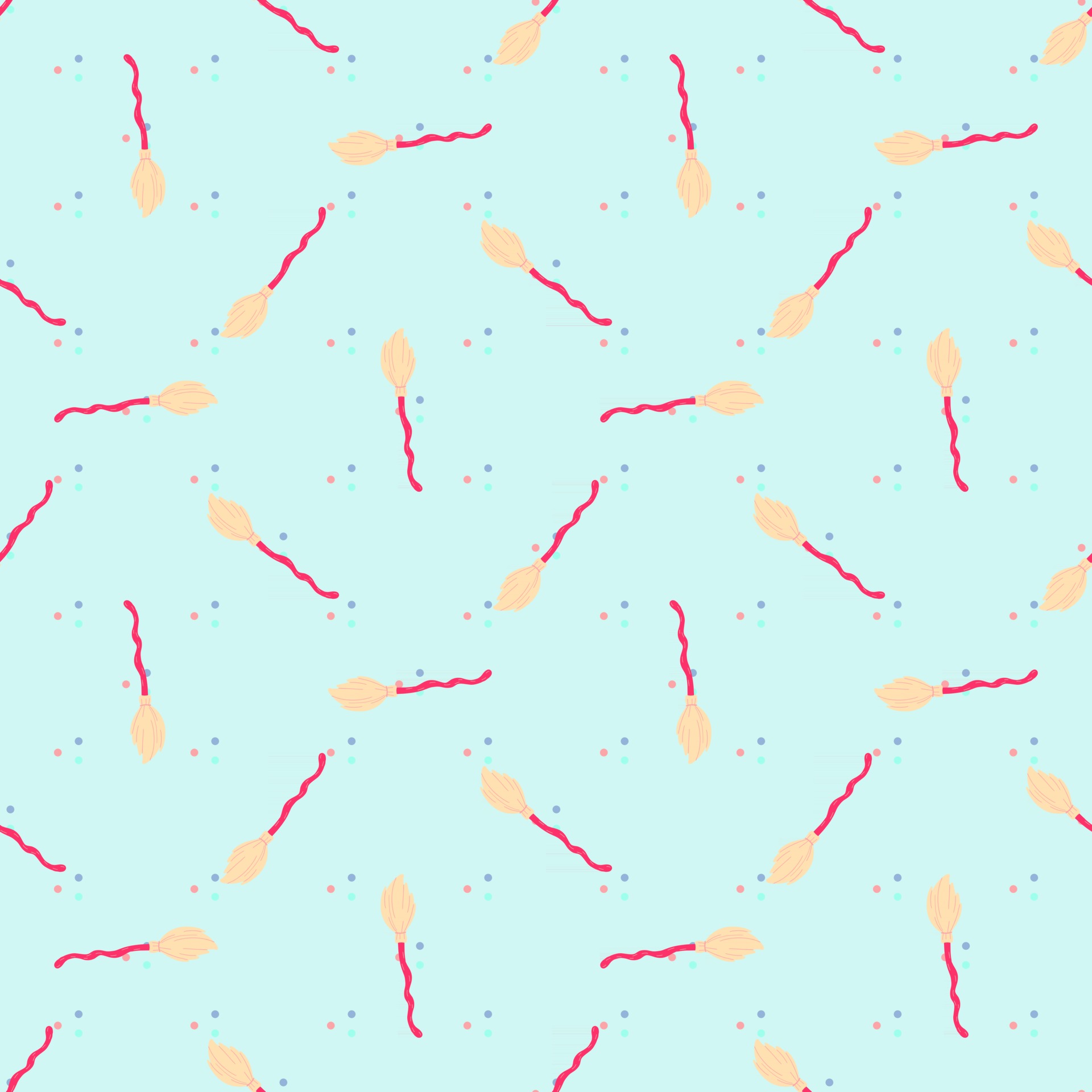 The witch broom. A broom isolated on a white background.Design for